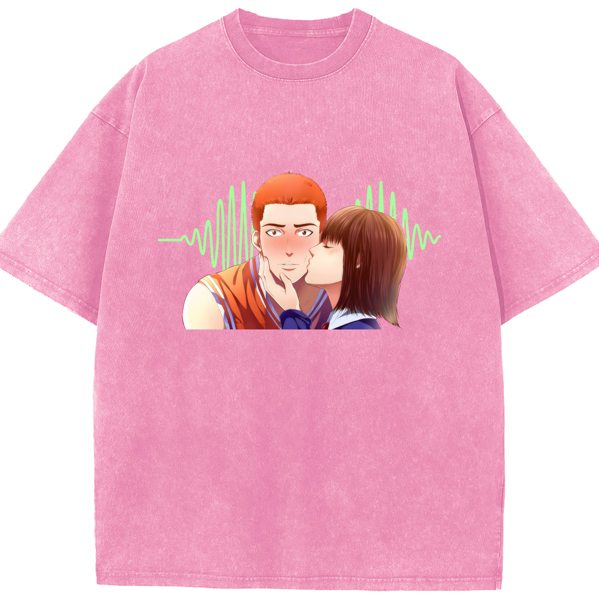 （画像用） SLAM DUNK／スラムダンク 綿100% ヴィンテージ風 半袖Tシャツ（フロントプリント）